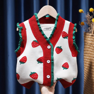 Mergaičių rūbai Pavasario Rudens Laisvalaikio viršūnės Mažiems Kūdikiams Mergaitėms ilgomis rankovėmis Gėlėti megztiniai Vaikiški megztiniai Viršutiniai didele apykakle