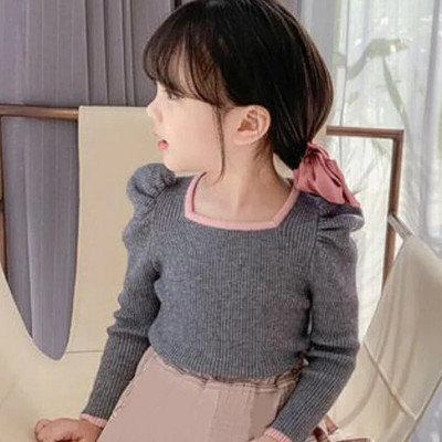 Jesen Zima Odjeća za malu djecu Majice dugih puf rukava Majice za djevojčice Majice Dječje majice Majice za djevojčice Bluza za djevojčice dugih rukava