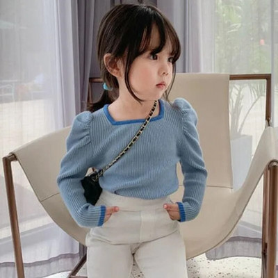 Jesen Zima Odjeća za malu djecu Majice dugih puf rukava Majice za djevojčice Majice Dječje majice Majice za djevojčice Bluza za djevojčice dugih rukava