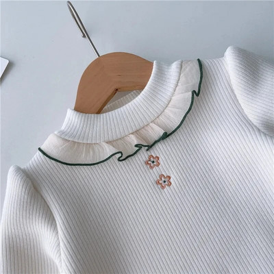 Toddler Baby Ziemas samta džemperi Krekli Bērniem Jauki Ziedu Topi Bērnu Rudens Garās Piedurknes Silts Pulovers Krekls der 1-10 Gadiem