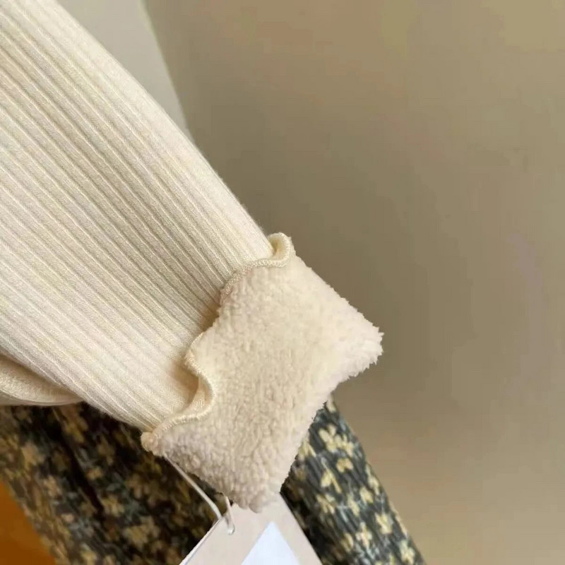 Toddler Baby Ziemas samta džemperi Krekli Bērniem Jauki Ziedu Topi Bērnu Rudens Garās Piedurknes Silts Pulovers Krekls der 1-10 Gadiem