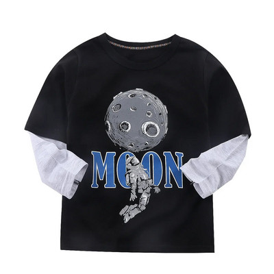 Kevadtüdruk Poiss 6m 12m 2a 3a 4a Beebi pikkade varrukatega T-särk Puuvillane Riided T-särgid Laste Top T-särgid Sügised väikelapse poisi riided