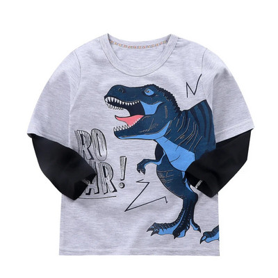 Kevadtüdruk Poiss 6m 12m 2a 3a 4a Beebi pikkade varrukatega T-särk Puuvillane Riided T-särgid Laste Top T-särgid Sügised väikelapse poisi riided