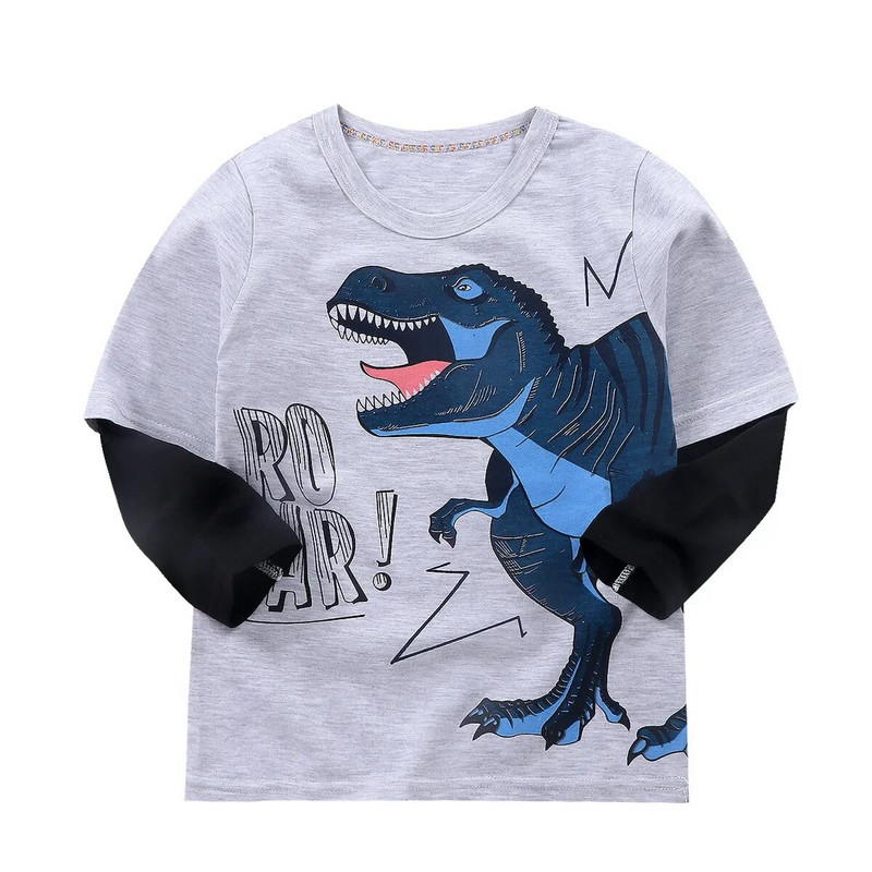 Kevadtüdruk Poiss 6m 12m 2a 3a 4a Beebi pikkade varrukatega T-särk Puuvillane Riided T-särgid Laste Top T-särgid Sügised väikelapse poisi riided