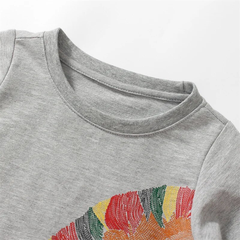 Hüppemeetrid 2-7T hobutikandid Tüdrukute kampsunid Sügiskevad Laste Kapuutsiga pikkade varrukatega Väikelapse Laste Särgid Kostüüm