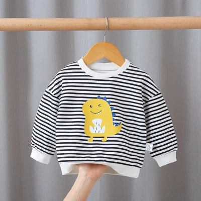 Laste kampsunid Beebipoistele Pusad Väikelapsele Tüdrukutele Kevad sügis Pikkade varrukatega Ümarkaelusega T-särk Laste Riided Alumine särk