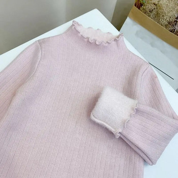 2024 Χοντρά ζεστά χειμωνιάτικα ρούχα Κοριτσίστικα πουκάμισα Βαμβακερά μακρυμάνικα παιδικά μπλουζάκια Παιδικά μπλουζάκια για μωρά νήπια κοριτσάκια με ζιβάγκο πουλόβερ