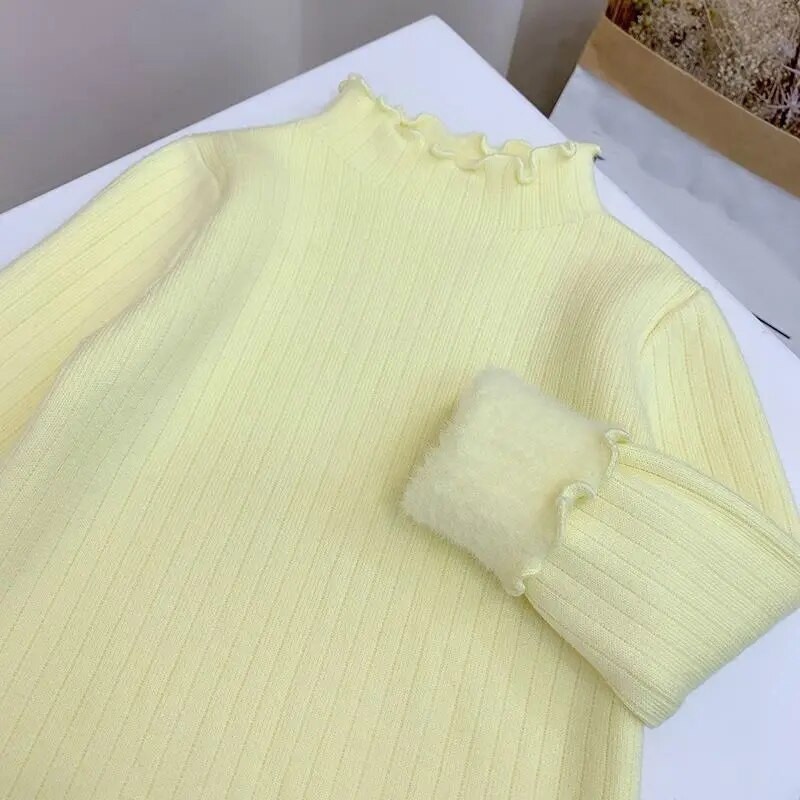 2024. Debela topla zimska odjeća Košulje za djevojčice Pamučne dječje majice dugih rukava Dječje bebe za malu djecu Djevojčice Puloveri s dolčevitom