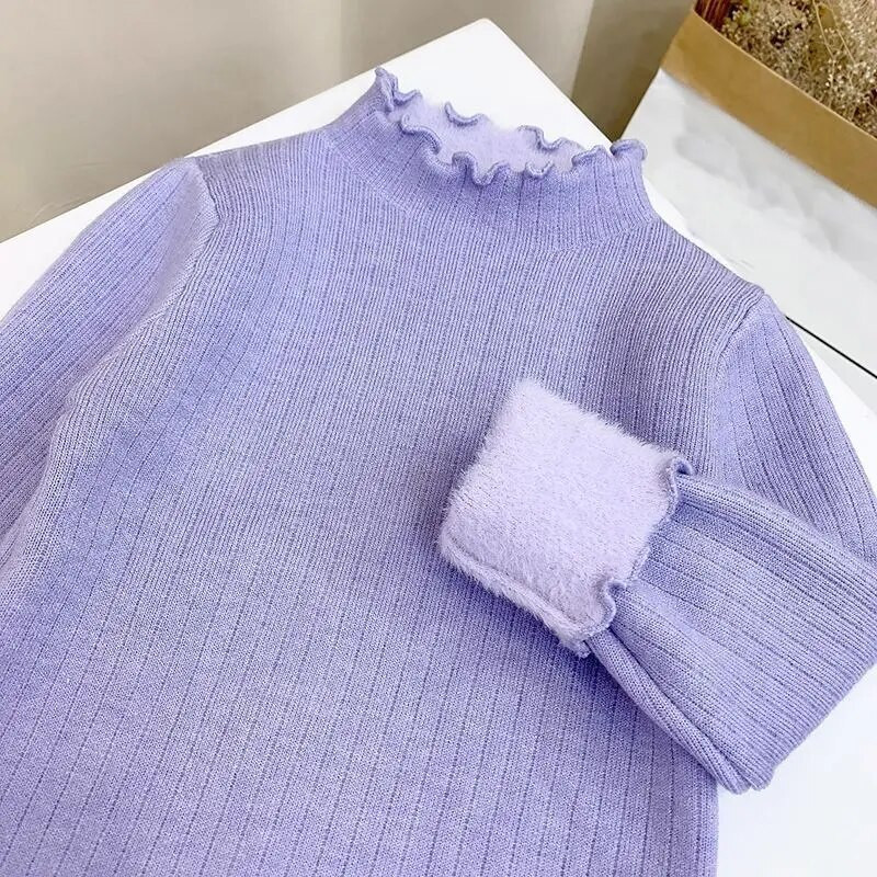 2024. Debela topla zimska odjeća Košulje za djevojčice Pamučne dječje majice dugih rukava Dječje bebe za malu djecu Djevojčice Puloveri s dolčevitom