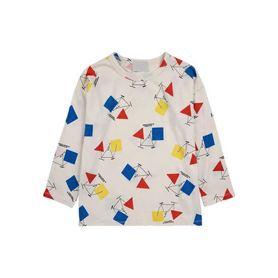 2023 Sügis Bobo Laste riided Beebi Tüdruku Poisi T-särk Laste Puuvillased Topid Tüdrukud Multifilmid Armsad T-särgid Laste pikkade varrukatega särk