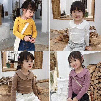 Φθινοπωρινό χειμερινό μωρό νήπιο σχολικό μπλουζάκι για κορίτσια μπλουζάκια παιδικά μπλουζάκια μακρυμάνικα βαμβακερά πουκάμισα για κορίτσια Μπλούζα Tees Παιδικά ρούχα