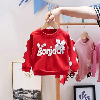 2022 Άνοιξη και Φθινόπωρο για κορίτσια με κάτω μπλουζάκι Νέο παιδικό πουλόβερ Βρεφικό κοριτσάκι από καθαρό βαμβακερό μακρυμάνικο κορυφαίο παιδικό ένδυμα