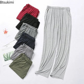 Pantaloni de dormit modal ocazional pentru bărbați 2023 Pantaloni de dormit uni pentru bărbați Pantaloni de pijama pentru bărbați Lenjerie moale de pijama de acasă Pantaloni pentru bărbați