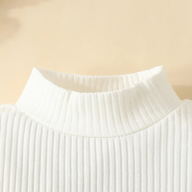 Zīdaiņu pavasara rudens tops ar garām piedurknēm un kleitu komplekts 6-18 mēn. Meitenes zīdaiņai vienkrāsains augšējais kurtu zoba pussvārku berete