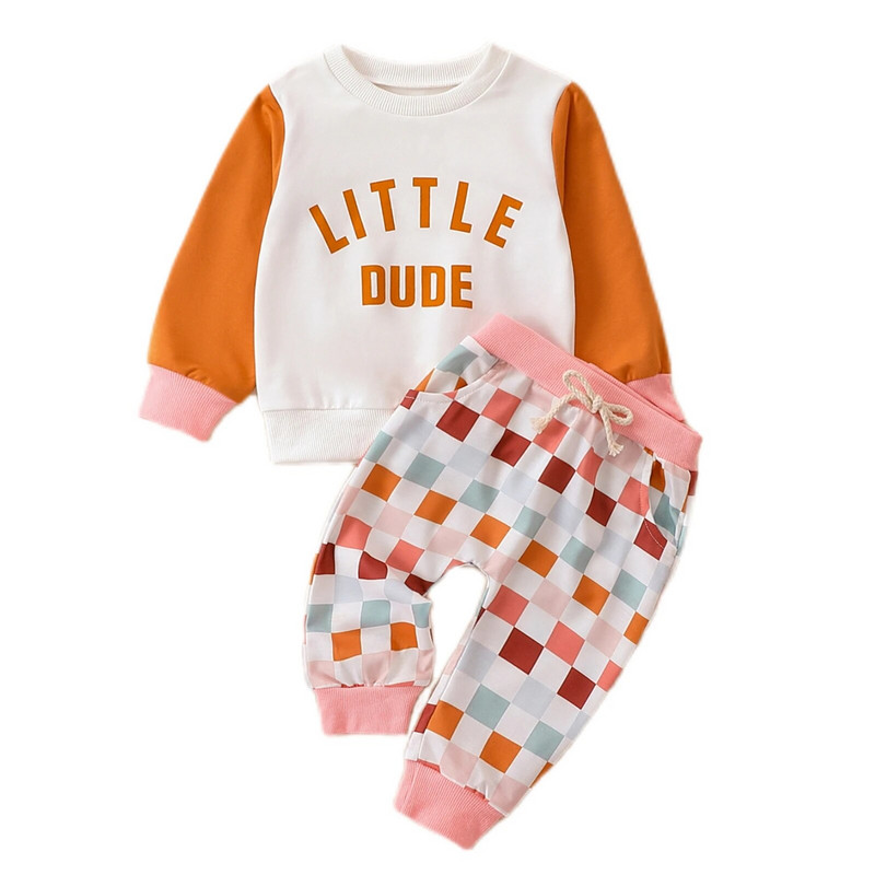 2 τμχ Ανοιξιάτικο και Καλοκαίρι Αγόρια και Κορίτσια Μόδα Casual Βρεφικά Σετ Παντελόνι πουλόβερ Κατάλληλο για μωρό 0-2 ετών