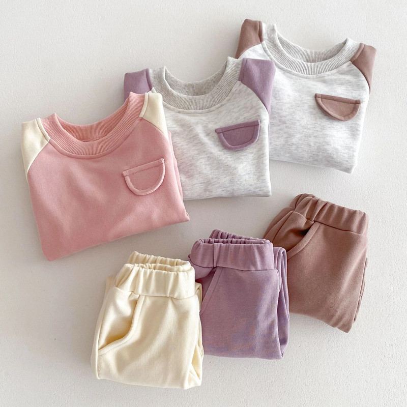 2024. gada pavasaris bērniem, zīdaiņu zēniem, modes džemperi + harēma bikses, bērnu kokvilnas apģērbu komplekts, 2 gab., 3M-4Y