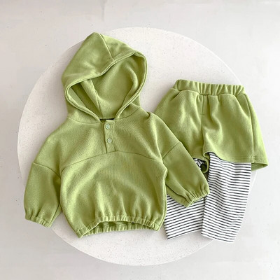 Proljetni komplet odjeće za dječake i djevojčice Pamučna odjeća za novorođenčad Dugi rukavi Dječja majica s leopard printom + odjeća za hlače