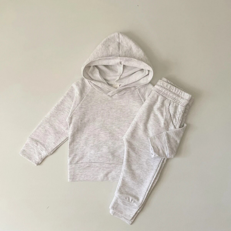 Jesenska odjeća za bebe 2023. Dječji kompleti od 100% pamuka Dječaci Djevojčice Proljetna trenirka Hoodie+hlače Kompleti od 2 komada za dječju odjeću