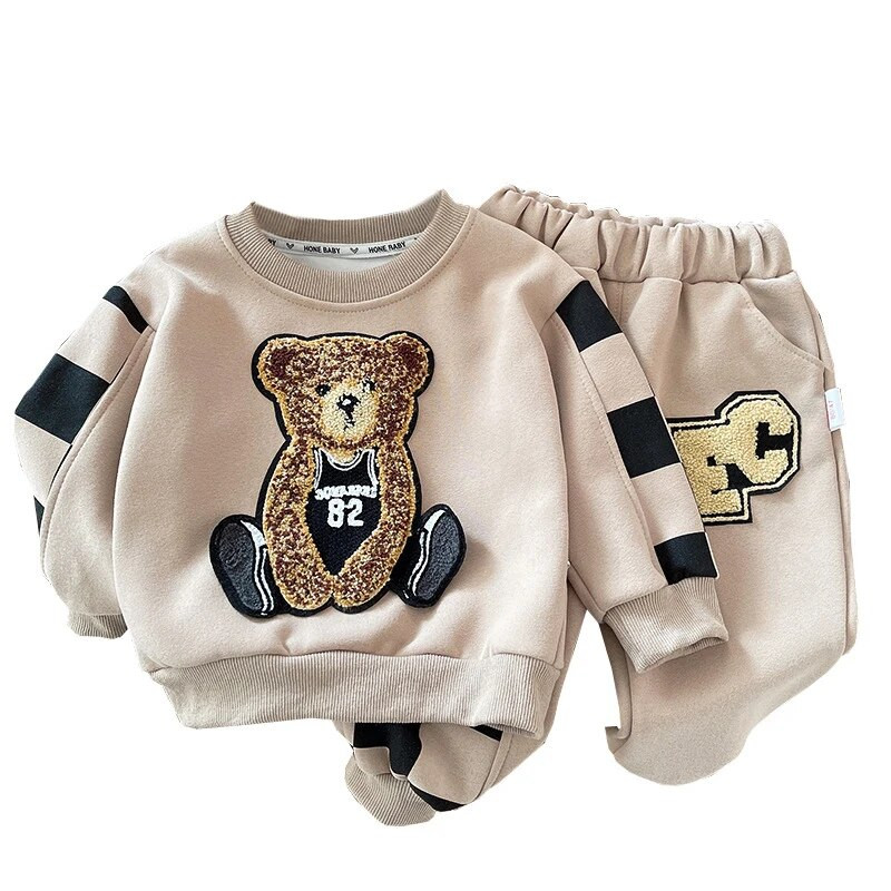 IENENS Kids Baby Boys Jesenski kompleti odjeće iz crtića 2 komada Top + hlače Odjeća za malu djecu Dječja pamučna odjeća 1-4 godine