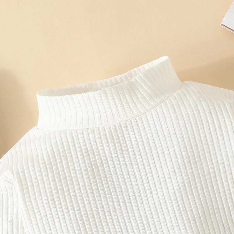 Jesen Zima Komplet za djevojčice, majica s dolčevitom majicom, karirana suknja, beretka, 3 dijela, od 6 mjeseci do 3 godine, odjeća za djevojčice