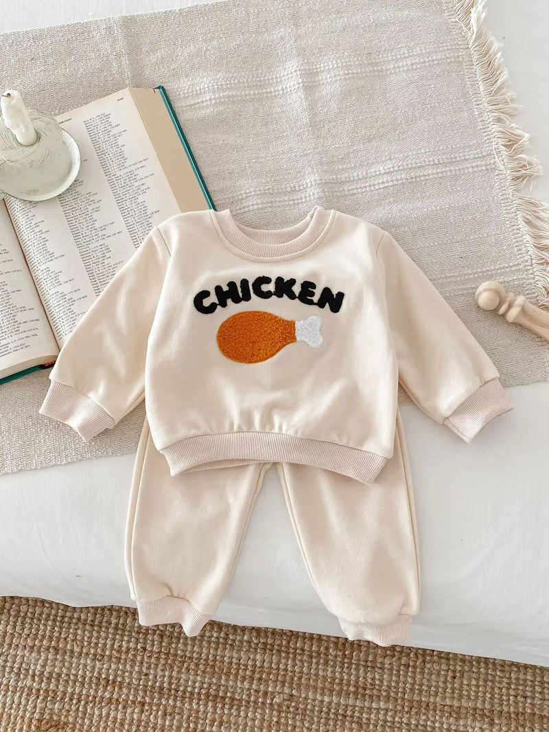 Proljeće 2024. Nova dječja ležerna majica s kratkim rukavima Moda za dojenčad i malu djecu Pamučne majice s vezom od slova + hlače Odijelo od 2 komada Dječja odjeća