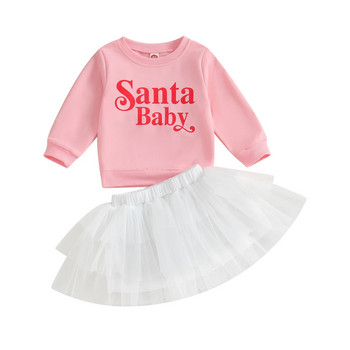 ma&baby 9M-4Y Коледни комплекти дрехи за новородени бебета и момичета Горнища с букви Тюл Tutu Поли Коледни костюми Тоалети за малки деца D05