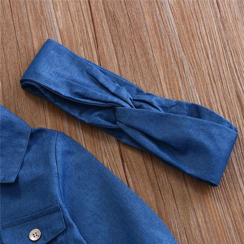 Βρεφικά Σετ Καλοκαιρινών Ρούχων Βρεφικά Κοριτσίστικα Ρούχα Τζιν Μπλουζάκι +Tutu Φούστες+Κεφαλόδεσμος 3τμχ Σετ Σετ 0-5Τ