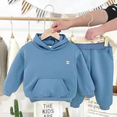 Fashion Newborn 2020 Σετ ρούχων για κοριτσάκι για μωρά Φούτσα και παντελόνι 2τμχ Φόδρα ζεστού φλις bebe Κοστούμι με κουκούλα Χειμερινό σετ ρούχων 0-3Y