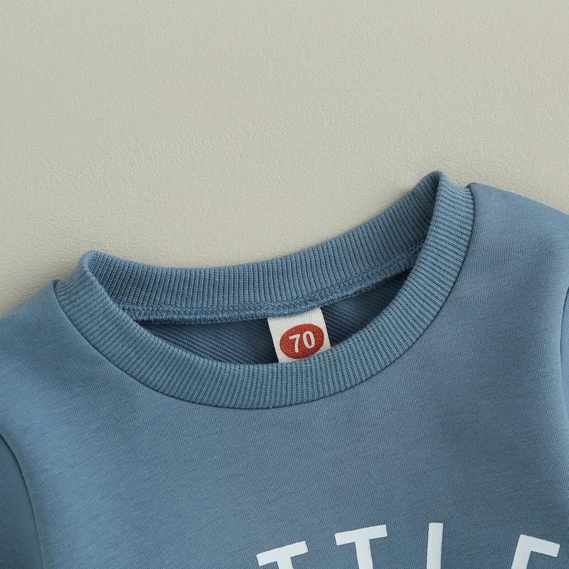 Pamuk Ležerna odjeća za bebe Djevojčice Dječaci Odjeća za malu djecu 2 komada Jesenska odjeća Slovo print Skrozni izrez Duksevi dugih rukava Hlače Dječje odijelo