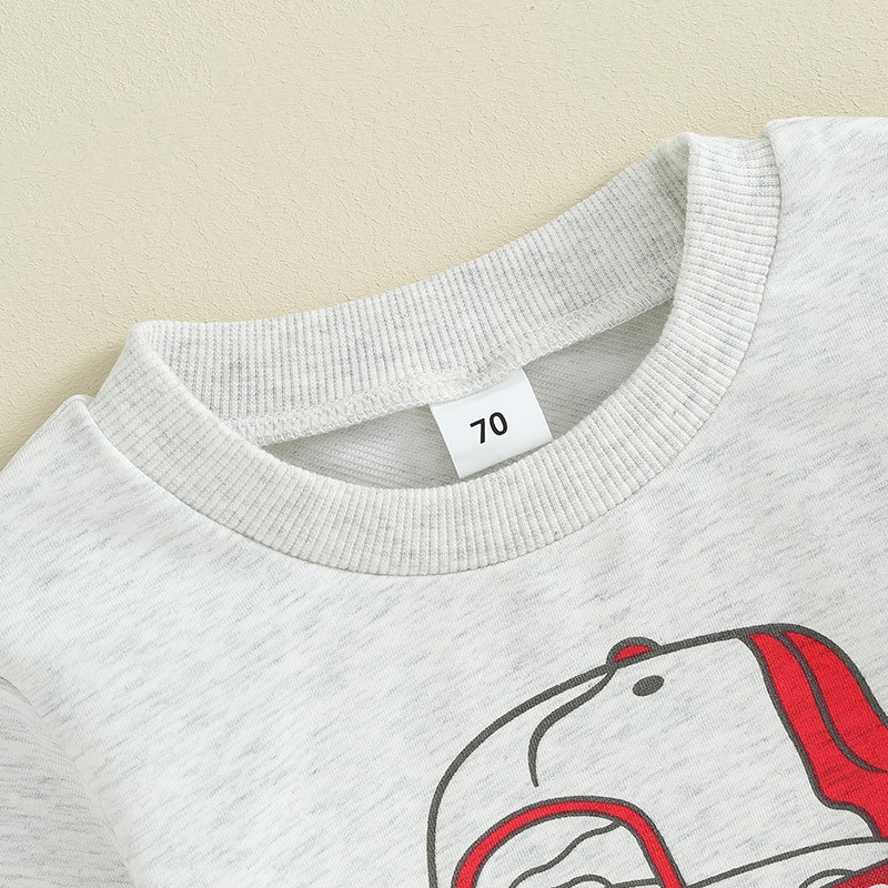 2023-09-18 Lioraitiin 0-3Y Toddler Boys Ziemassvētku tērpi Burtu džemperi ar garām piedurknēm + Vienkrāsains garu bikšu apģērbu komplekts