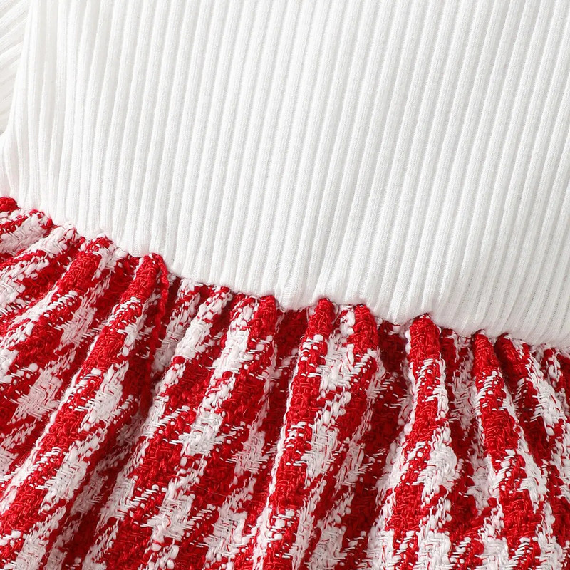 Komplet za djevojčice, jednogodišnja haljina, modni komplet crvenih kariranih suknji princeze, dvodijelni komplet za dojenčad, proljetna i jesenska odjeća