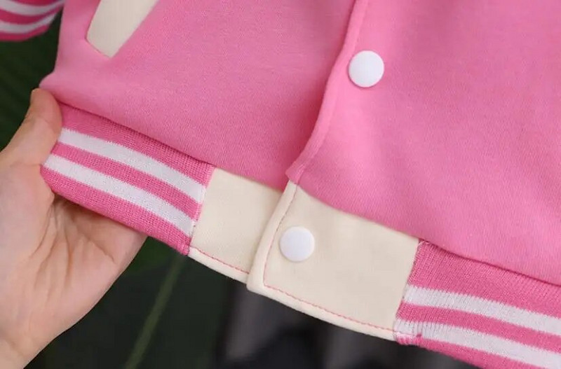 Παιδικές φόρμες επώνυμων σχεδιαστών Άνοιξη φθινόπωρο κοριτσάκι καρτούν γράμμα κουνέλι με φερμουάρ μπουφάν και παντελόνι 2 τμχ Βρεφικά ρούχα σετ βρεφικών ρούχων