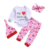 88 Odjeća s tiskanim slovima za djevojčice, ležerna ljubavna odijela za dojenčad