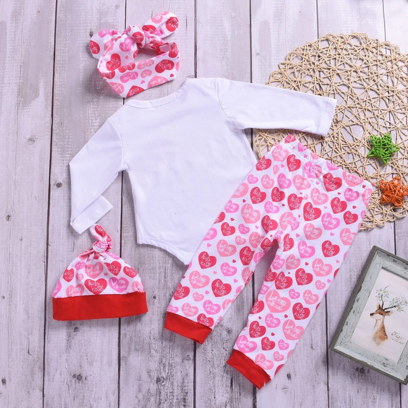 88 Odjeća s tiskanim slovima za djevojčice, ležerna ljubavna odijela za dojenčad