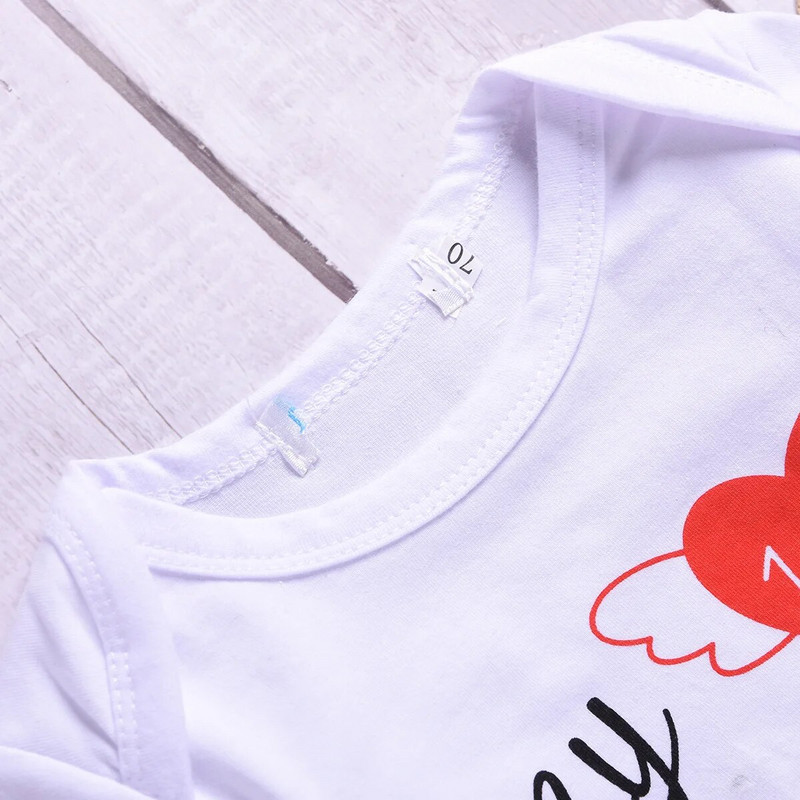 88 Odjeća s tiskanim slovima za djevojčice, ležerna ljubavna odijela za dojenčad