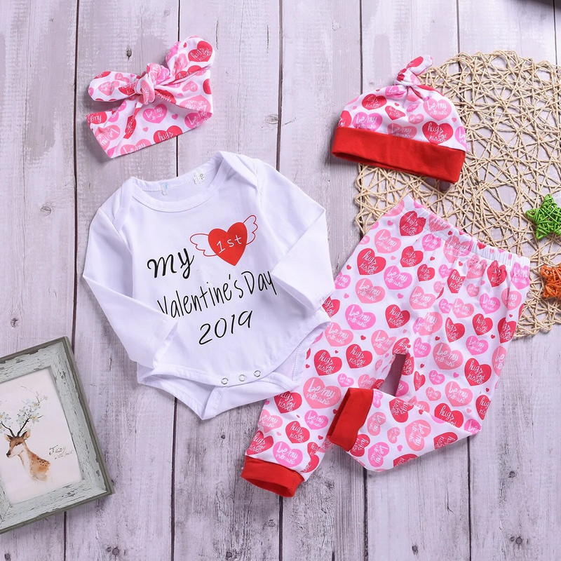 88 Odjeća s tiskanim slovima za djevojčice, ležerna ljubavna odijela za dojenčad