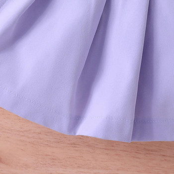 3-7Y Φθινοπωρινό παιδικό κοριτσάκι μακρυμάνικο μπλέιζερ μονόστομο + φανελάκι + φούστα με ζώνη 3 τμχ Σετ ρούχων για κορίτσια