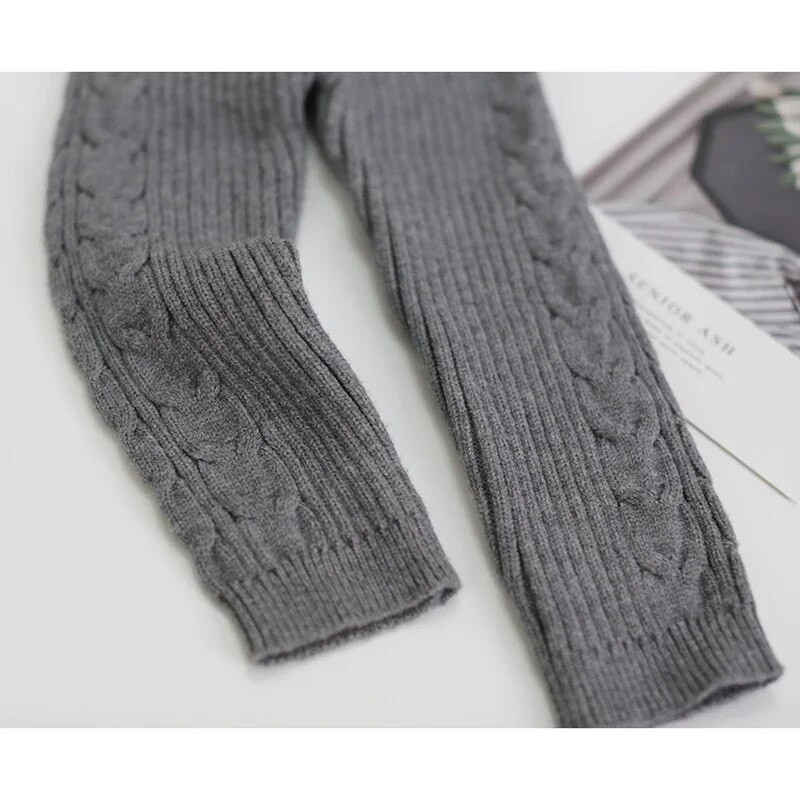 Väikelaste beebipoiste tüdrukute kootud alussärk pikkade varrukatega top + püksid riidekomplektid sügistalvised lapsed puhtavärvilised poiste tüdrukute ülikonnariided