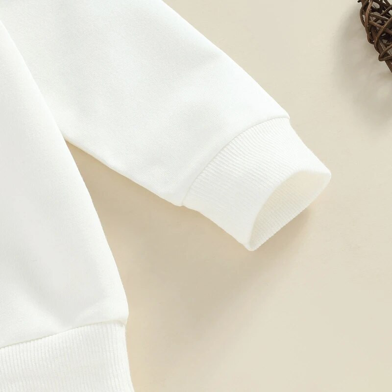 Mildsown Baby Girls Valentino dienos megztinių rinkinys ilgomis rankovėmis raidėmis su širdelės raštais megztiniai ir elastingos juosmens platėjančios kelnės