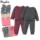 Talvine ühevärviline laste kampsun väikelapse imikule poisile tüdrukule riided ülikond pikkade varrukatega beebi unisex pidžaama komplekt