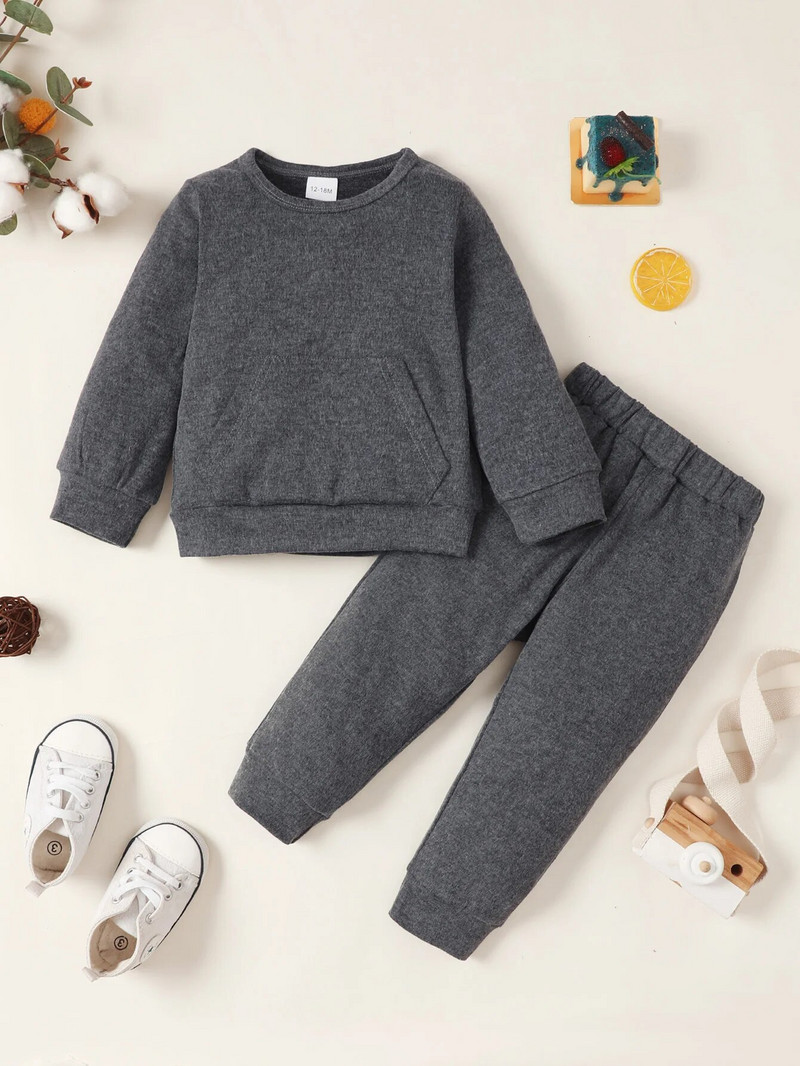 Talvine ühevärviline laste kampsun väikelapse imikule poisile tüdrukule riided ülikond pikkade varrukatega beebi unisex pidžaama komplekt