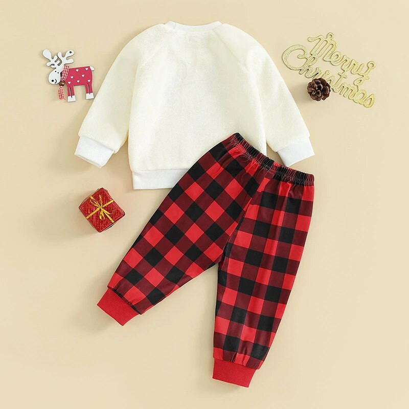 0-3G bērnu multfilma Elk Bikses Komplekti Zēni Meitenes ar garām piedurknēm Pulovers Svīteri un Bikses Tērpi Ziemassvētku Maziem bērniem Rudens Apģērbi
