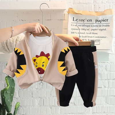 0-4 godine staro jesen novo modno slatko auto dječje odijelo za dječake i djevojčice dugih rukava prugasto trodijelno dječje sportsko odijelo