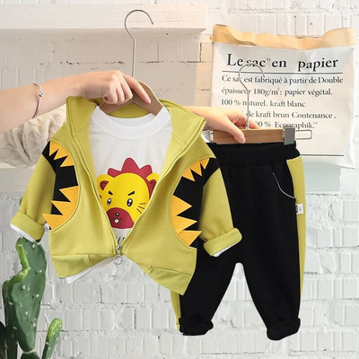 0-4 godine staro jesen novo modno slatko auto dječje odijelo za dječake i djevojčice dugih rukava prugasto trodijelno dječje sportsko odijelo