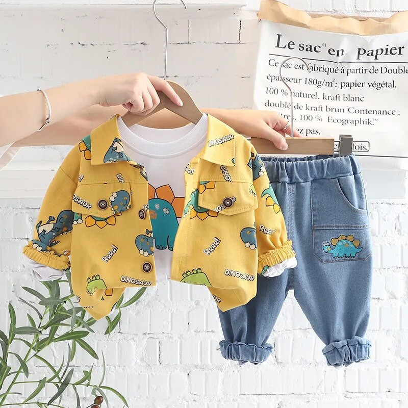 0-4 godine staro jesen novo modno slatko auto dječje odijelo za dječake i djevojčice dugih rukava prugasto trodijelno dječje sportsko odijelo