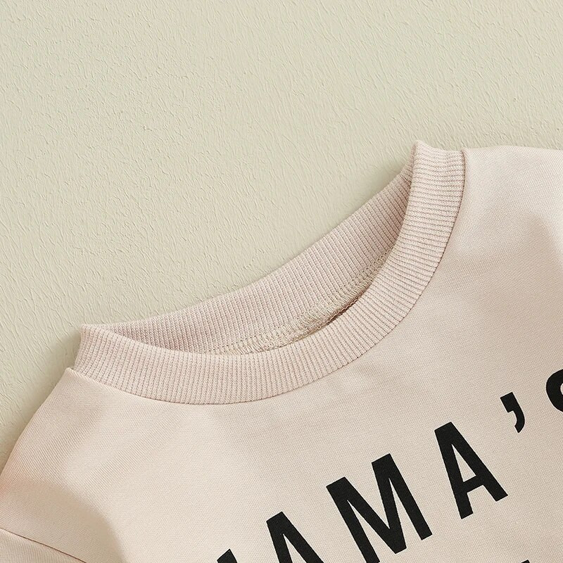 2Pcs Jesenski komplet odjeće za dječake Odjeća za Dan zahvalnosti Sweatshirt dugih rukava s printom slova Duge hlače Trenirka za malu djecu