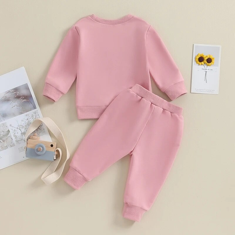 2023-09-05 Lioraitiin 0-3Y naujagimių berniukų rūbai su raidėmis marginti megztiniai su raišteliais kelnių rinkinys kūdikių rudens apranga