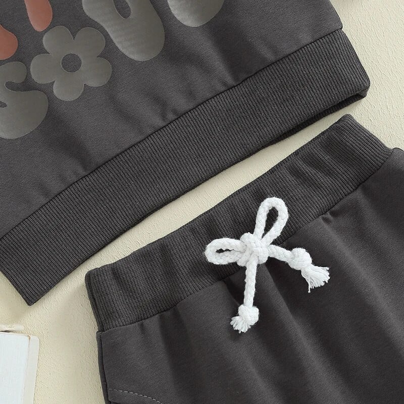 2023-10-30 Lioraitiin 6M-3Y Väikelaps Beebi Tüdruk Poiss Komplektid Sassy Little Soul pikkade varrukatega dressipluus Top Jogger Püksid Rõivakomplekt