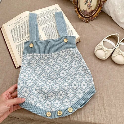 Jesen Proljeće Komplet odjeće za novorođene djevojčice, karirani džemper dugih rukava, kombinezon, odijelo za djevojčice