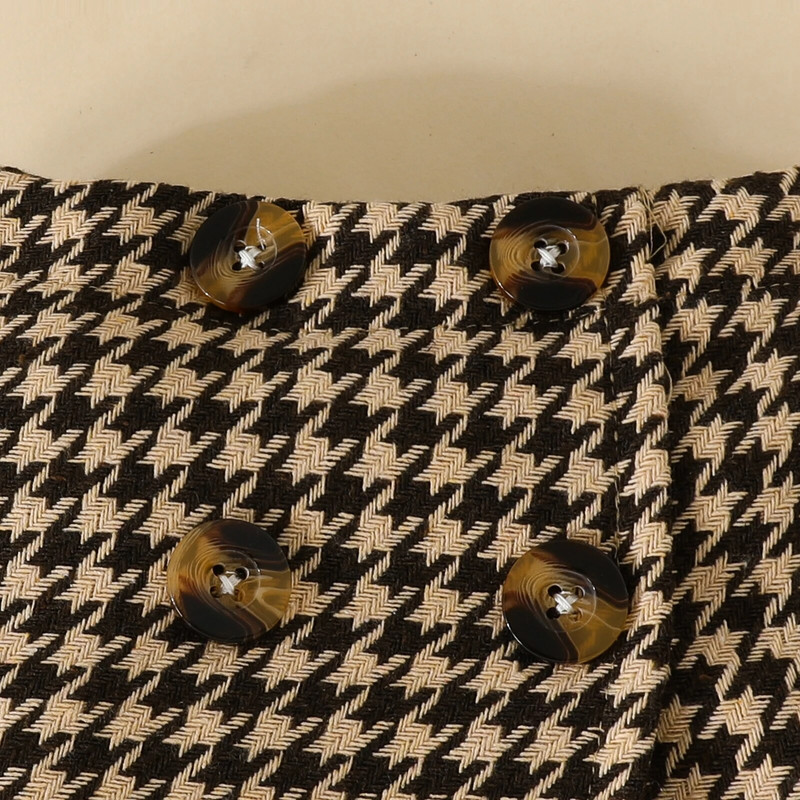 ma&baby 6M-3Y Jaundzimušais Bērns Meiteņu apģērbu komplekti Adīti Džemperi Topi Rūtaini Svārki Cepure rudens pavasara tērpi D05